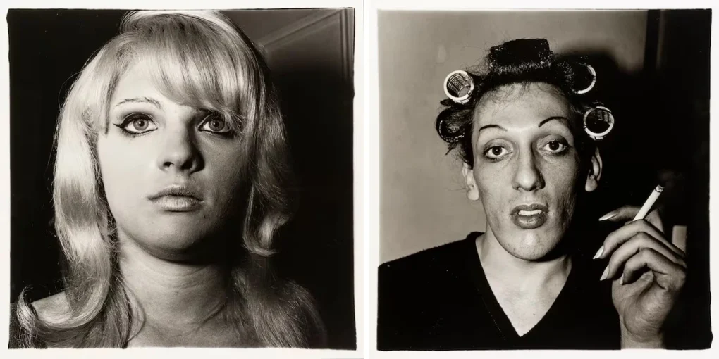 Fotografía de Diane Arbus titulada Chica rubia con pintalabios brillante, Nueva York, 1967.