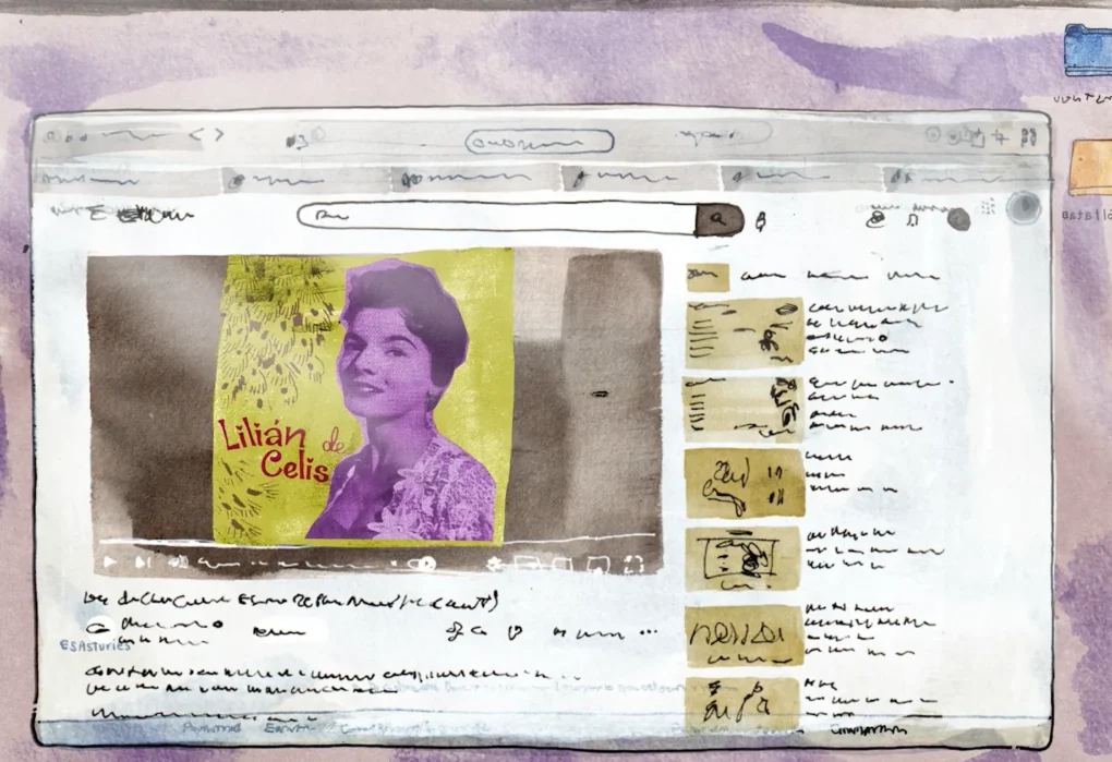 Archivo y documentación sobre Lilian de Celis en el cortometraje La Diva, mi Abuela y Yo