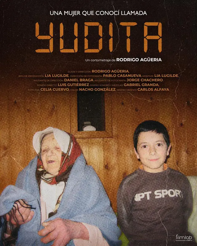 Cartel oficial de Una mujer que conocí llamada Yudita (2025), cortometraje dirigido por Rodrigo Agüeria