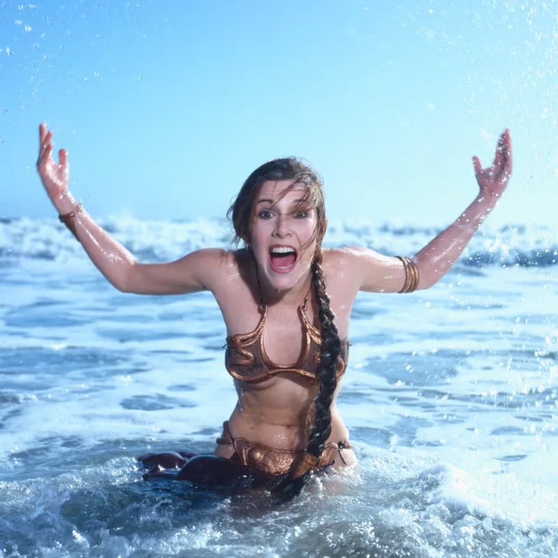 Carrie Fisher interpreta a la princesa Leia en una escena de Star Wars.